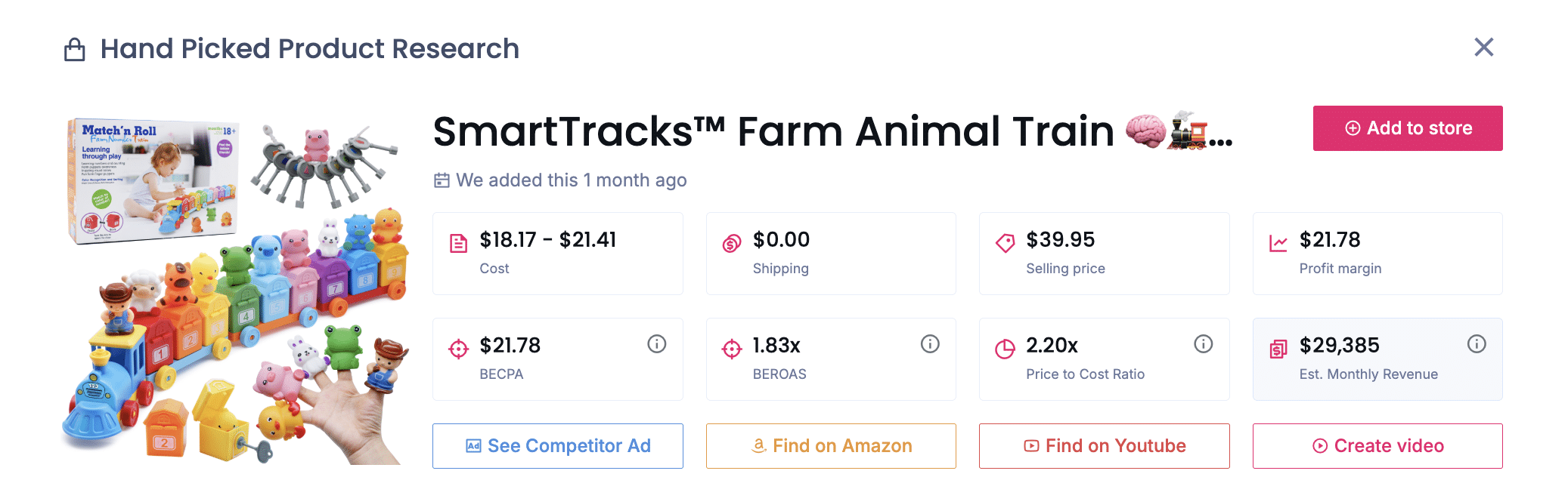 SmartTracks Farm Animal Train